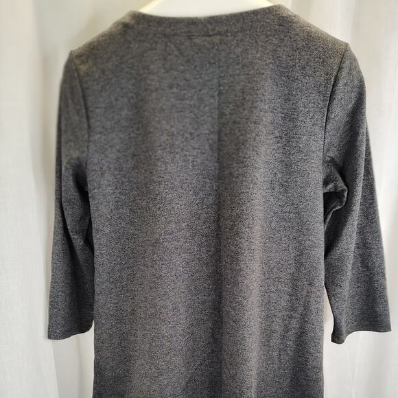 J. Jill Wherever Collection 3/4 Sleeve V-Neck Gray Melange Top, M - Picture 8 of 8